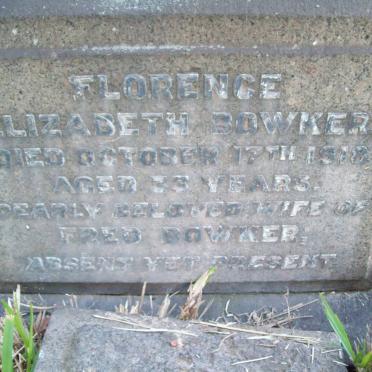BOWKER Florence Elizabeth -1918
