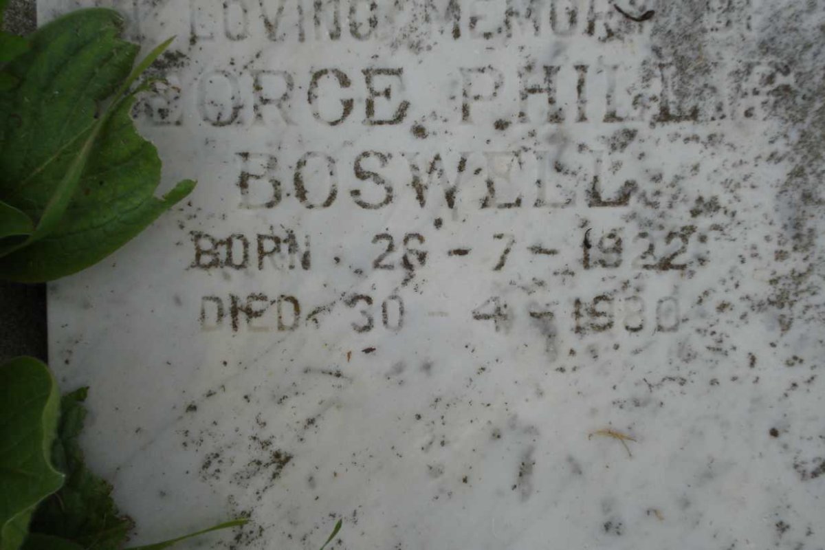 BOSWELL George Phillip 1922-1980