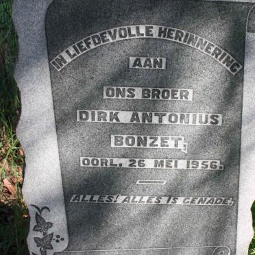 BONZET Dirk Antonius -1956