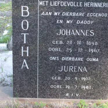 BOTHA Johannes 1898-1967 &amp; Jurena 1902-1982