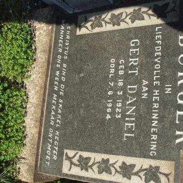 BURGER Gert Daniel 1923-1964