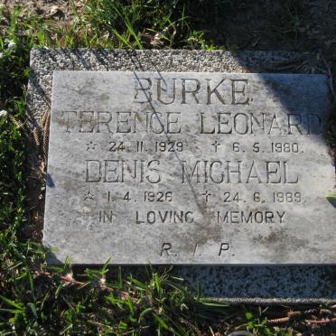 BURKE Denis Michael 1926-1989 :: BURKE Terence Leonard 1929-1980