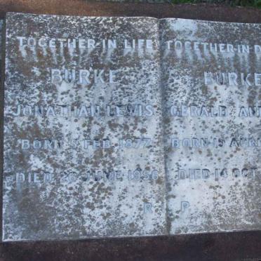 BURKE Jonathan Lewis 1877-1956 :: BURKE Gerald Andrew 1886-1964