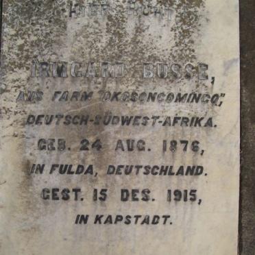BUSSE Irmgard 1876-1915