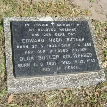 BUTLER Edward Hugh 1902-1968 &amp; Olga WEEBER 1907-1993