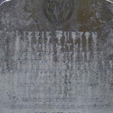 BURTON Lizzie nee SMITH 1867-1900