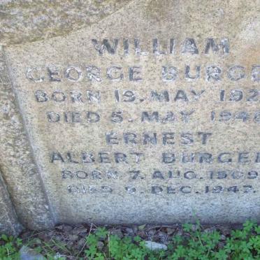 BURGER William George 1925-1946 :: BURGER Ernest Albert 1909-1947