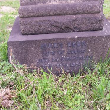 BECK Mary -1933