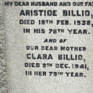 BILIO Aristide -1938 &amp; Clara -1941