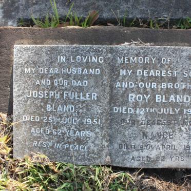 BLAND Joseph Fuller -1951 &amp; Nance -1978 :: BLAND Roy -1963