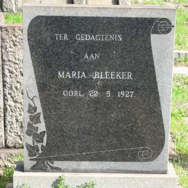 BLEEKER Maria -1927