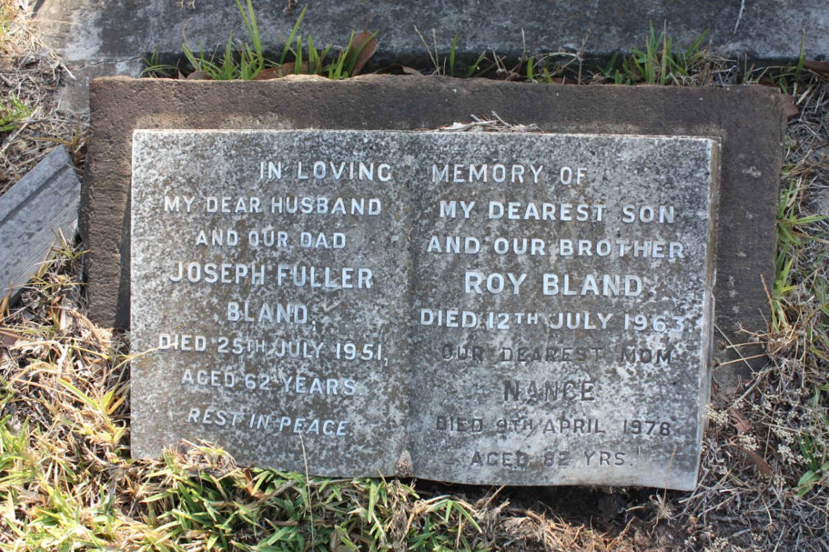 BLAND Joseph Fuller -1951 &amp; Nance -1978 :: BLAND Roy -1963