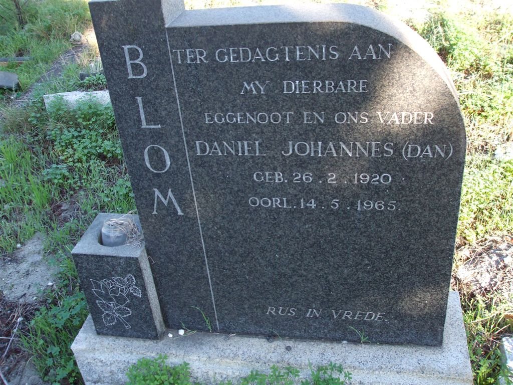 BLOM Daniel Johannes 1920-1965