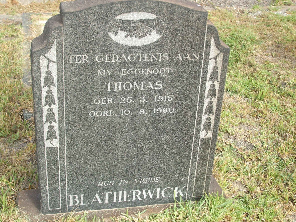 BLATHERWICK Thomas 1915-1960