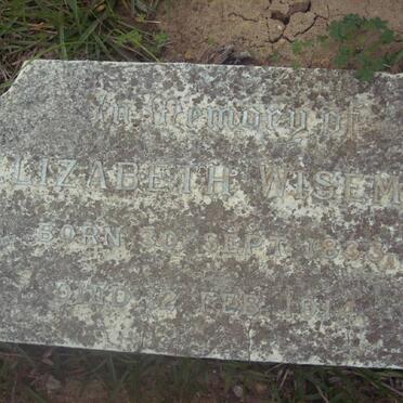 WISEMAN Elizabeth 1833-1914