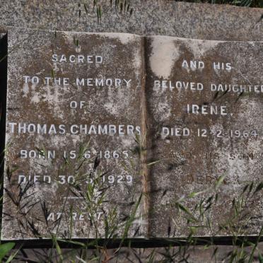 CHAMBERS Thomas 1865-1929 :: CHAMBERS Irene -1964 :: CHAMBERS Deryck