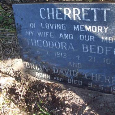 CHERRETT Theodora Bedford 1913-1991 :: CHERRETT Brian David 1951-1951