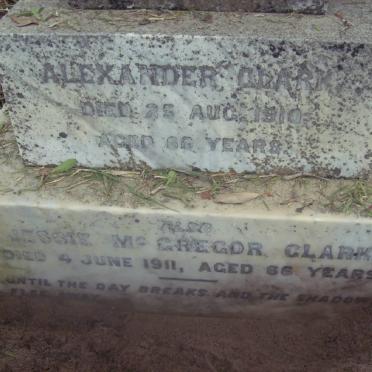 CLARK Alexander -1910 &amp; Jessie McGregor -1911