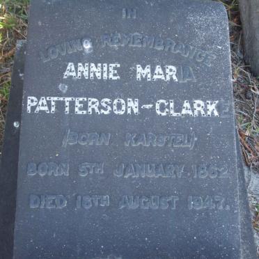 CLARK Annie Maria, Patterson nee KARSTEL 1862-1947