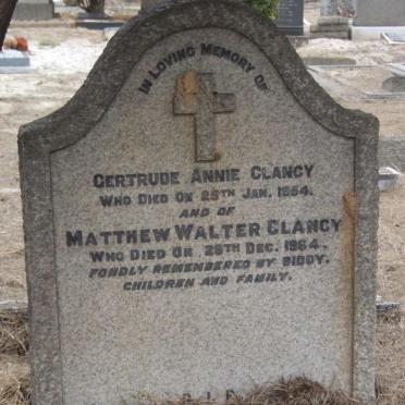CLANCY Matthew Walter -1964 &amp; Gertrude Annie -1954