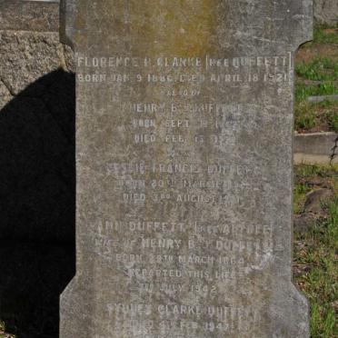 CLARKE Florence H. nee DUFFETT 1886-1921