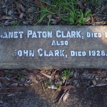 CLARK John -1928 &amp; Janet Paton -1921
