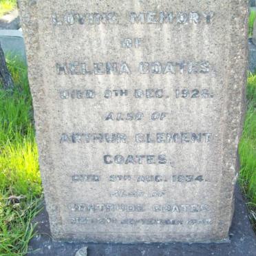 COATES Arthur Clement -1934 :: COATES Helena -1926 :: COATES Gertrude -1947