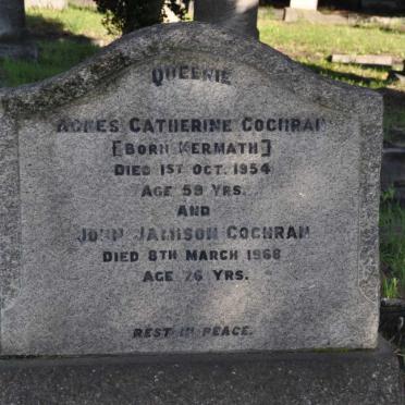COCHRAN John Jamison -1968 &amp; Agnes Catherine KERMATH -1954