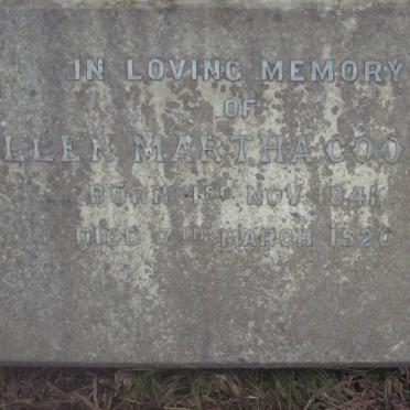 COOPER Ellen Martha 1841-1920