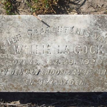 COCK Willie, la -1920