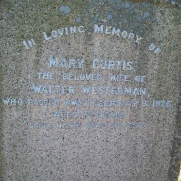 CURTIS Mary -1926