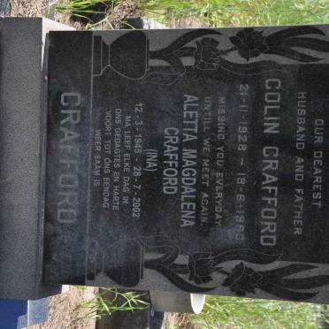 CRAFFORD Colin 1928-1980 &amp; Aletta Magdalena 1945-2002