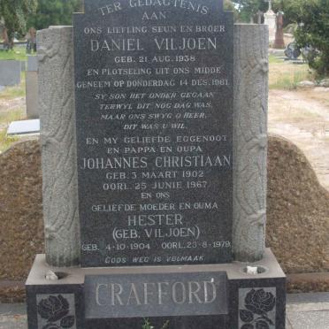 CRAFFORD Johannes Christiaan 1902-1967 &amp; Hester VILJOEN 1904-1979 :: VILJOEN Daniel 1938-1961