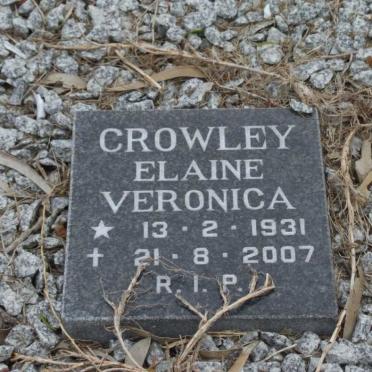 CROWLEY Elaine Veronica 1931-2007