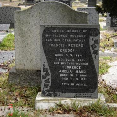 CRUDGE Francis Peters 1884-1963 &amp; Florence Amelia Maud 1886-1981