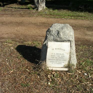 CRONJE P.C. 1878-1900