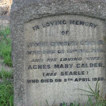 CALDER James Connell -1939 &amp; Agnes Mary SEARLE -1958