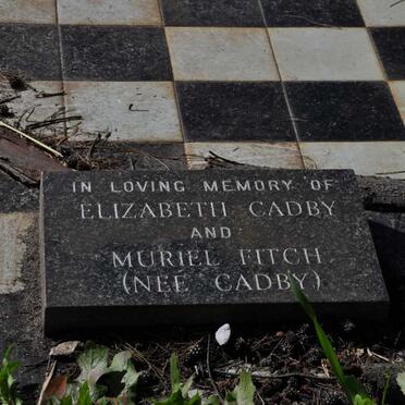 CADBY Elizabeth :: FITCH Muriel nee CADBY