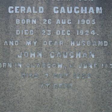 CAUCHAN John 1874-1925 :: CAUCHAN Gerald 1905-1924
