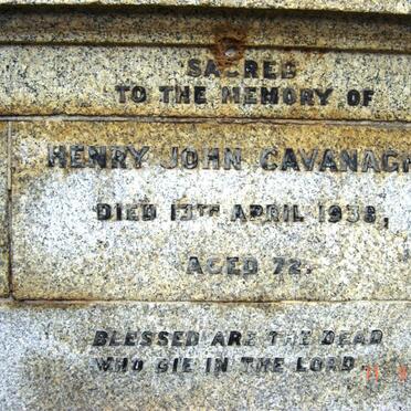 CAVANAGH Henry John -1938