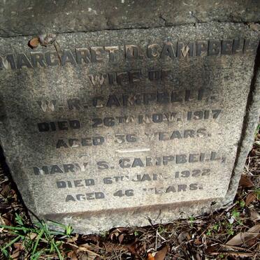 CAMPBELL Margaret D. -1917 :: CAMPBELL Mary S. -1922