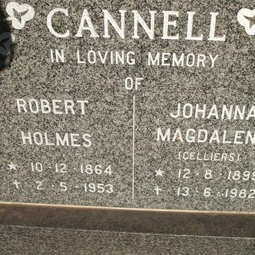 CANNELL Robert Holmes 1864-1953 &amp; Johanna Magdalena CELLIERS 1899-1982, KITLEY Christian 1971-1992