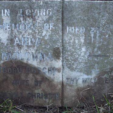 CHRISTIE Anna Paulowna nee BOSCH -1961