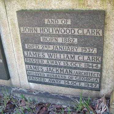 CLARK John Holiwood 1882-1937 :: CLARK James William -1944 :: JACKMAN James -1947