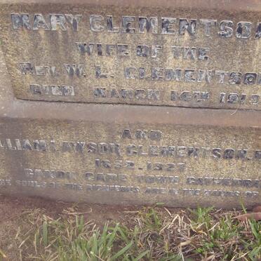 CLEMENTSON William Lawson 1852-1927 &amp; Mary -1919