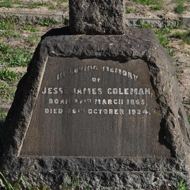 COLEMAN Jesse James 1865-1924