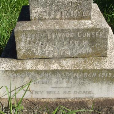 CORSER Harry Edward -1919