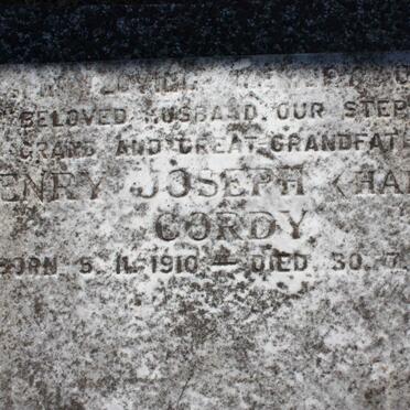 CORDY Henry Joseph 1910-1977