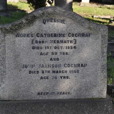COCHRAN John Jamison -1968 &amp; Agnes Catherine KERMATH -1954