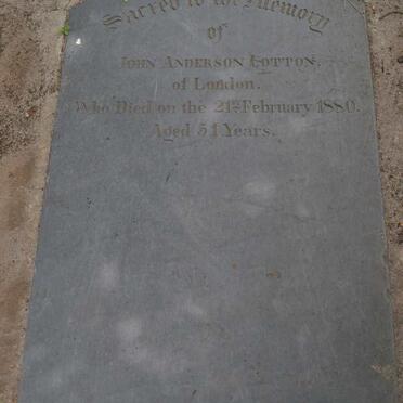 COTTON John Anderson -1880